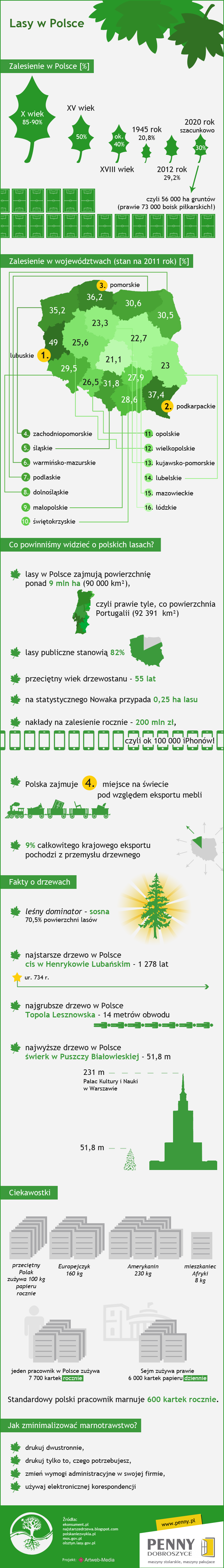 lasy w Polsce infografika