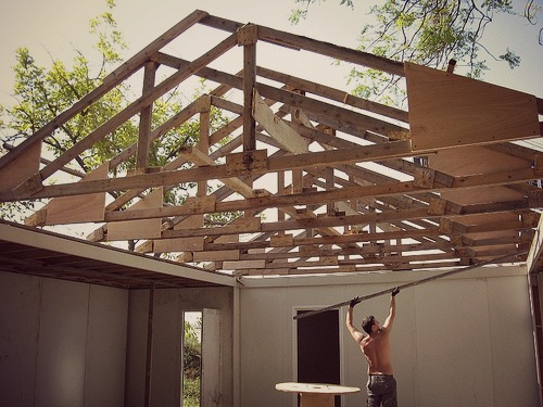 drewniana konstrukcja dachu, więźba dachowa