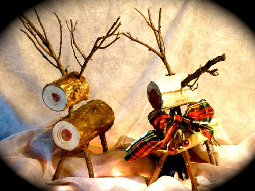 bożonarodzeniowe ozdoby, ozdoby z drewna